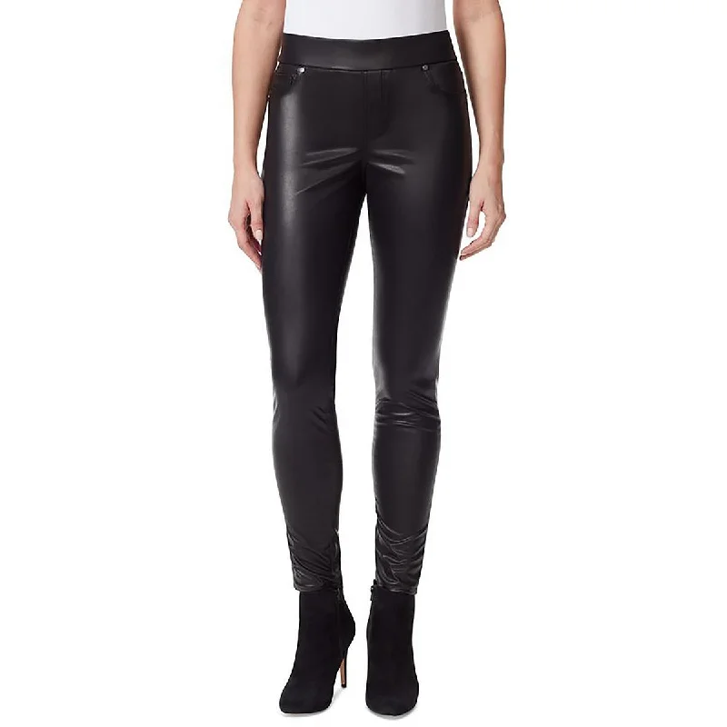 women's warm pantsAvery Womens Faux Leather Slim Skinny Pants