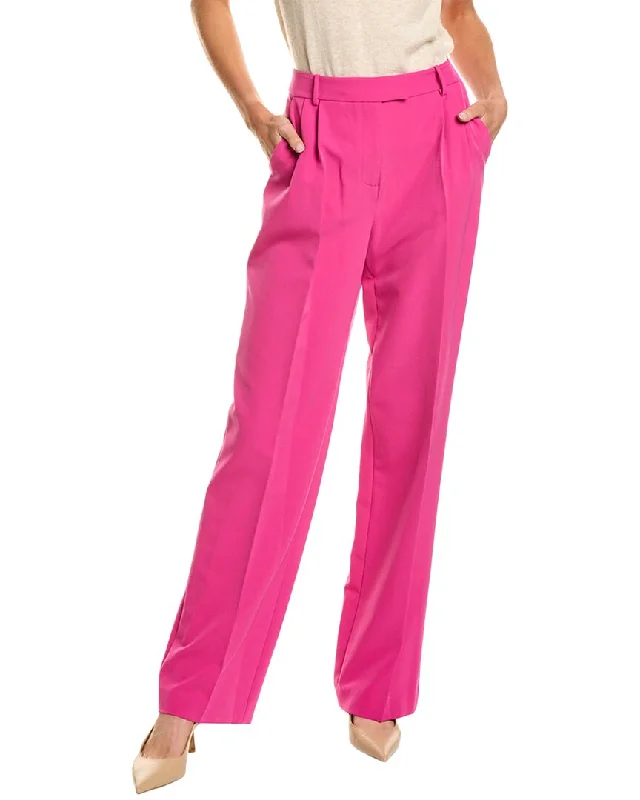 women's capri pantsBCBGMAXAZRIA Pleated Straight Leg Pant