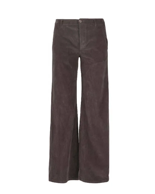 women's everyday pantsCorduroy Zip Front Pant In Chocolate