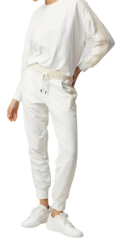 women's clubbing pantsDavina Jogger Pants In Coconut Milk