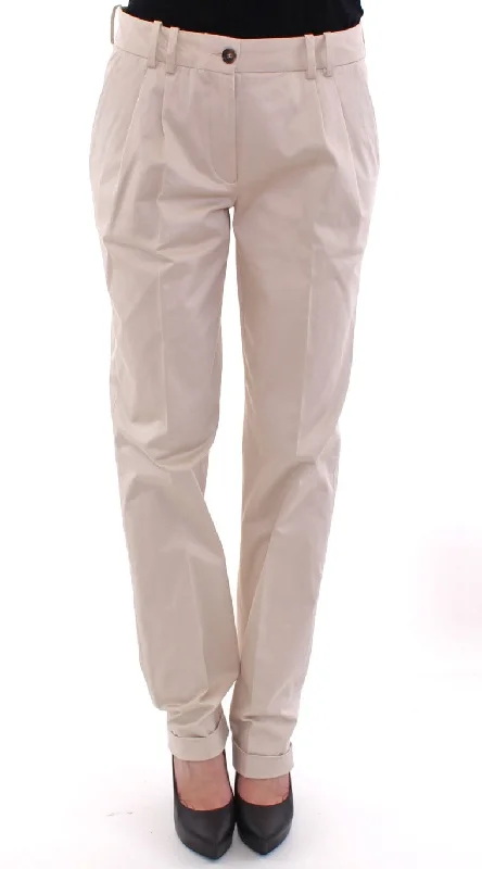 women's formal pantsDolce & Gabbana Elegant  Regular Fit Cotton Women's Pants