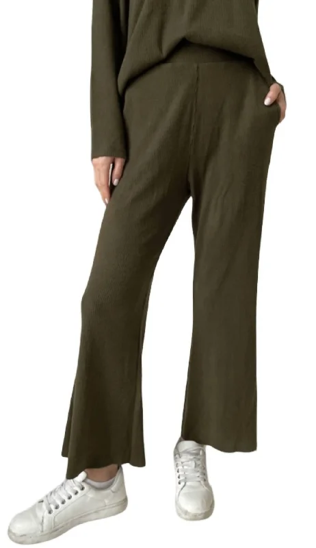 women's adventure pantsLazy Sunday Lounge Pants In Army Green