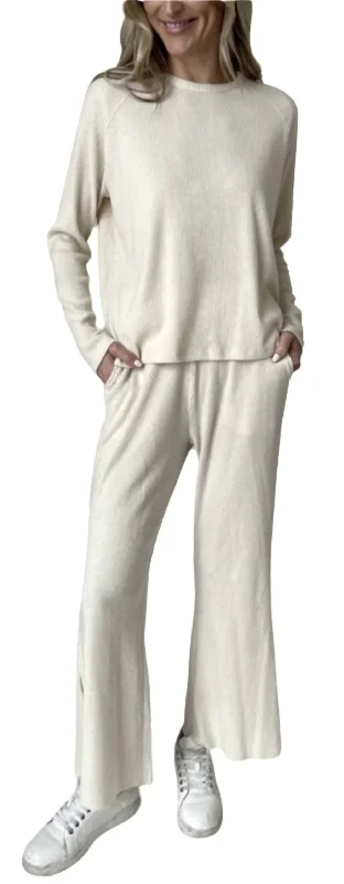 women's sophisticated pantsLazy Sunday Lounge Pants In Eggshell