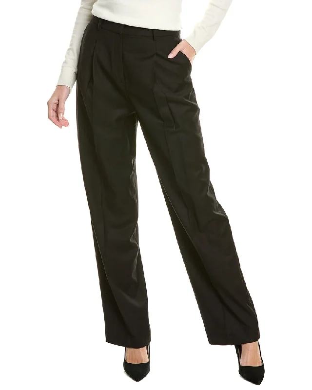 women's moisture-wicking pantsTheory Pleated Wool Trouser