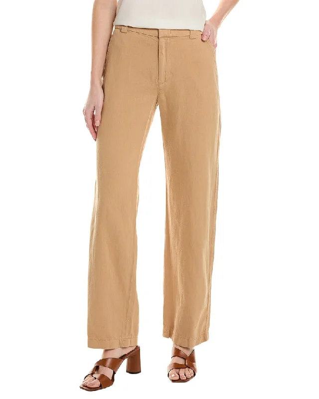 women's lace-up pantsVince Casual Linen-Blend Wide Leg Pant