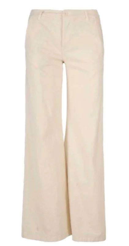 women's bridal pantsWomen's Corduroy Zip Front Pants In Cream