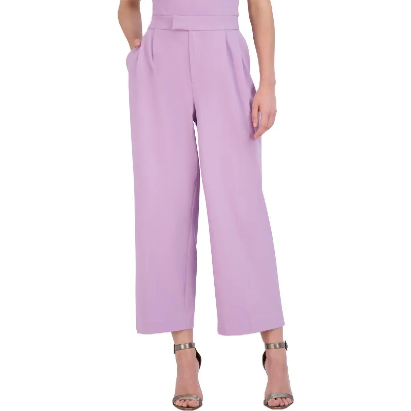 women's retro pantsWomens Cotton Blend Pleated Cropped Pants