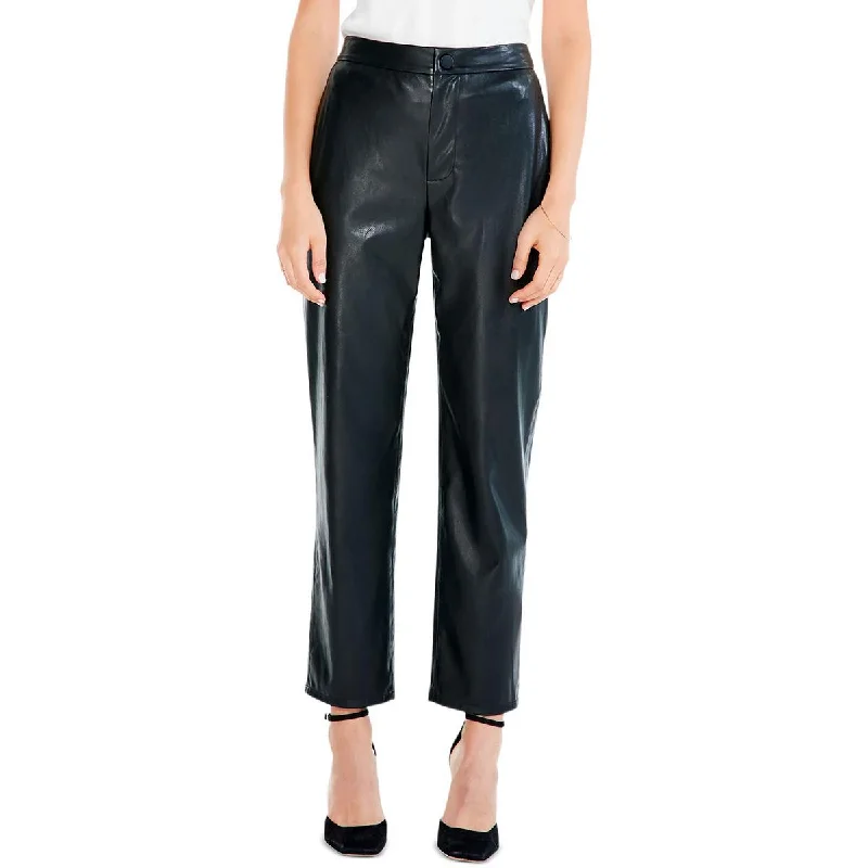 women's bootcut pantsWomens Faux Leather High Rise Straight Leg Pants