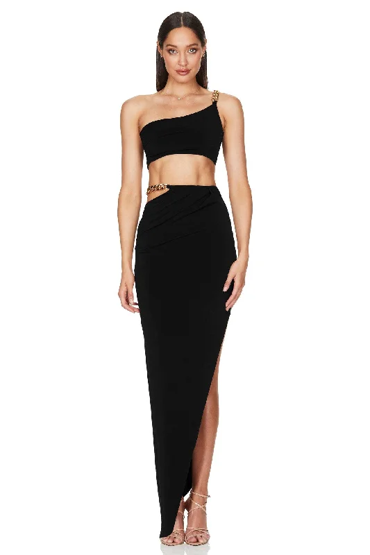 women's bell-sleeved dressesNookie Alyssa Chain Skirt - Black