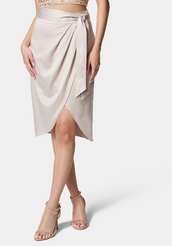 women's high-low dressesSide Tie Wrap Skirt