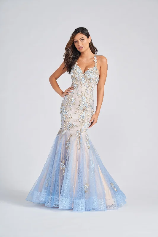 women's cocktail dressesColette CL12268 Floral Applique Formal Long Prom Mermaid Dress