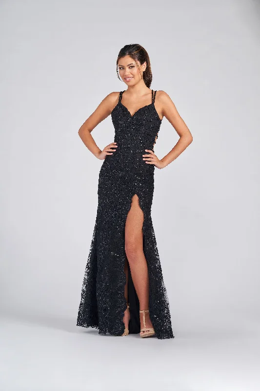 women's off-the-shoulder dressesColette CL12280 Fitted Long Formal Sequin Prom Dress