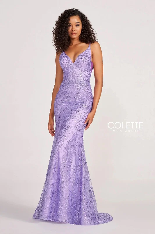 women's handmade dressesColette CL2019 Glitter Prom Long Formal Dress