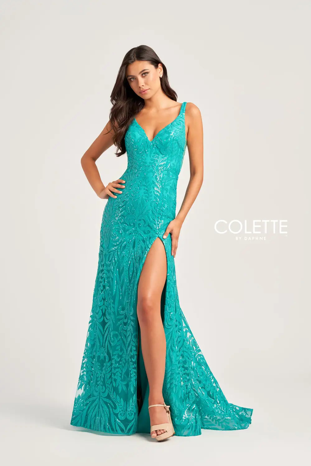 women's pastel dressesColette CL5285 Sequin Formal Long Mermaid Prom Dress